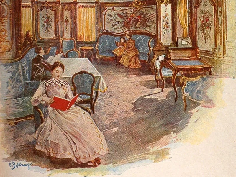 1861-Otto Bollhagen - Sala di lettura e scrittura della SS Kaiser Wilhelm der Grosse